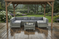 Pe Rattan Wicker Sofa Sectional Grey