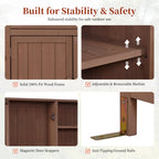 Potting Bench with Hutch, 65' H Solid Fir Wood Garden Workstation,