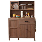 Potting Bench with Hutch, 65' H Solid Fir Wood Garden Workstation,