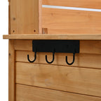 Large Garden Potting Bench with Lockable Wheel and Storage