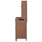 Potting Bench with Hutch, 65' H Solid Fir Wood Garden Workstation,