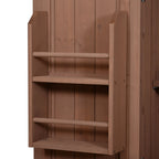 Potting Bench with Hutch, 65' H Solid Fir Wood Garden Workstation,
