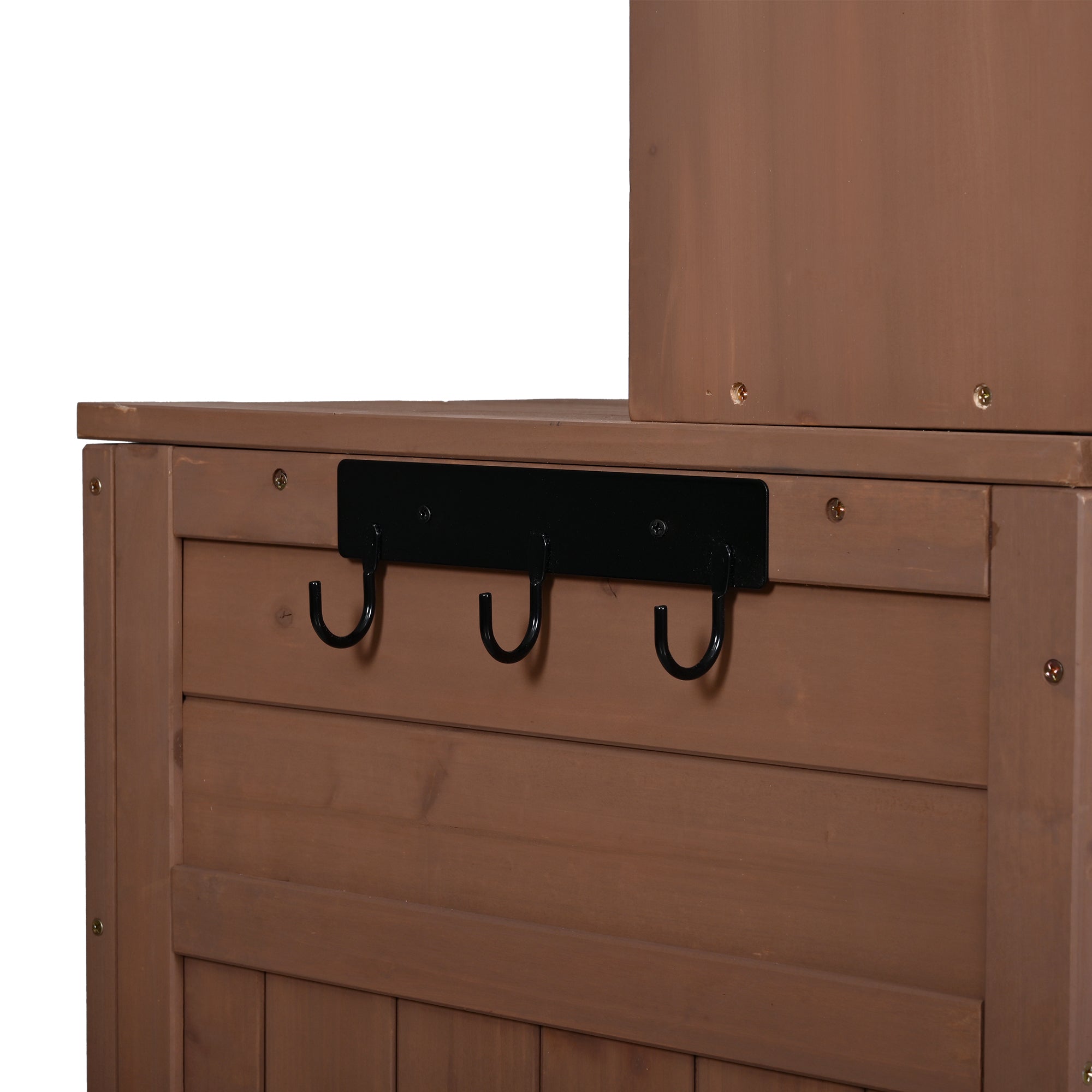 Potting Bench with Hutch, 65' H Solid Fir Wood Garden Workstation,