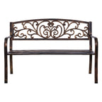 Gardeon Cast Iron Garden Bench - Bronze