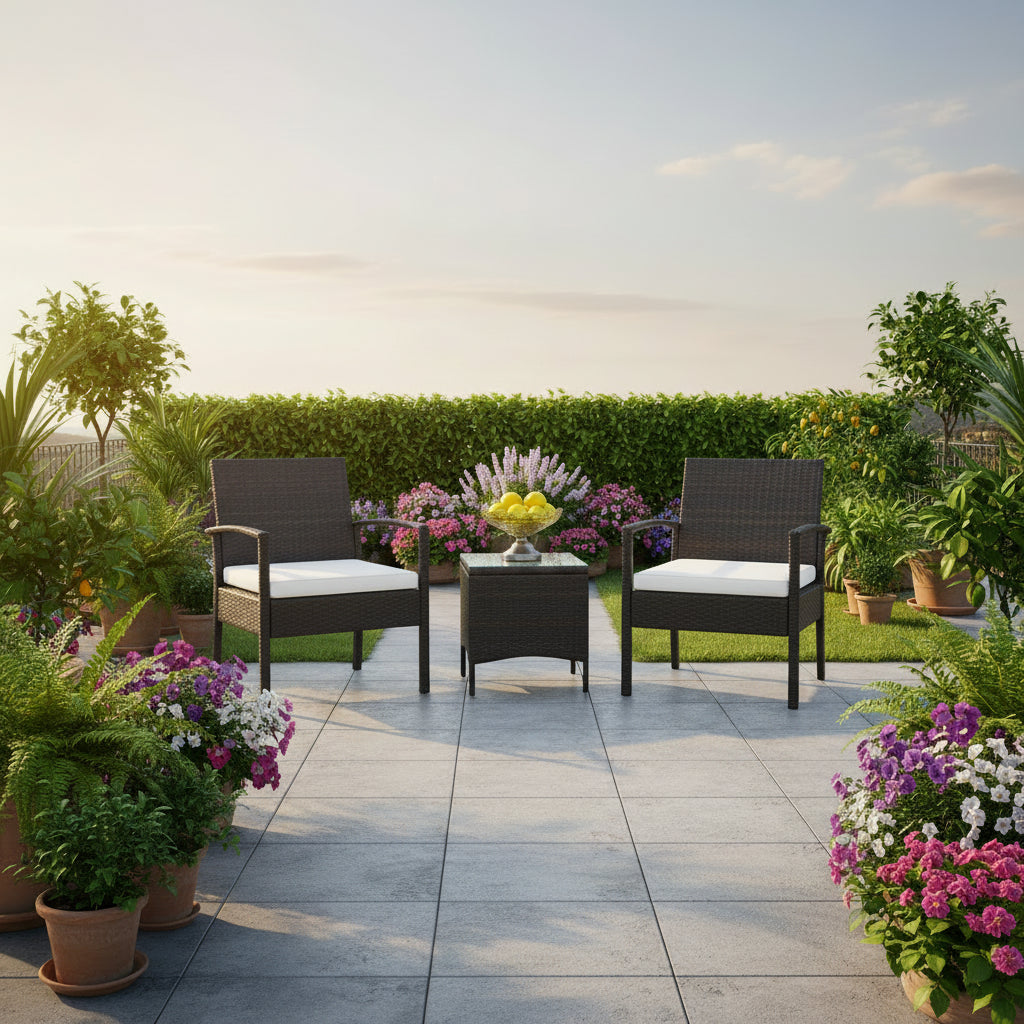 Home Garden Furniture Coffee Table Rattan Sofa Set