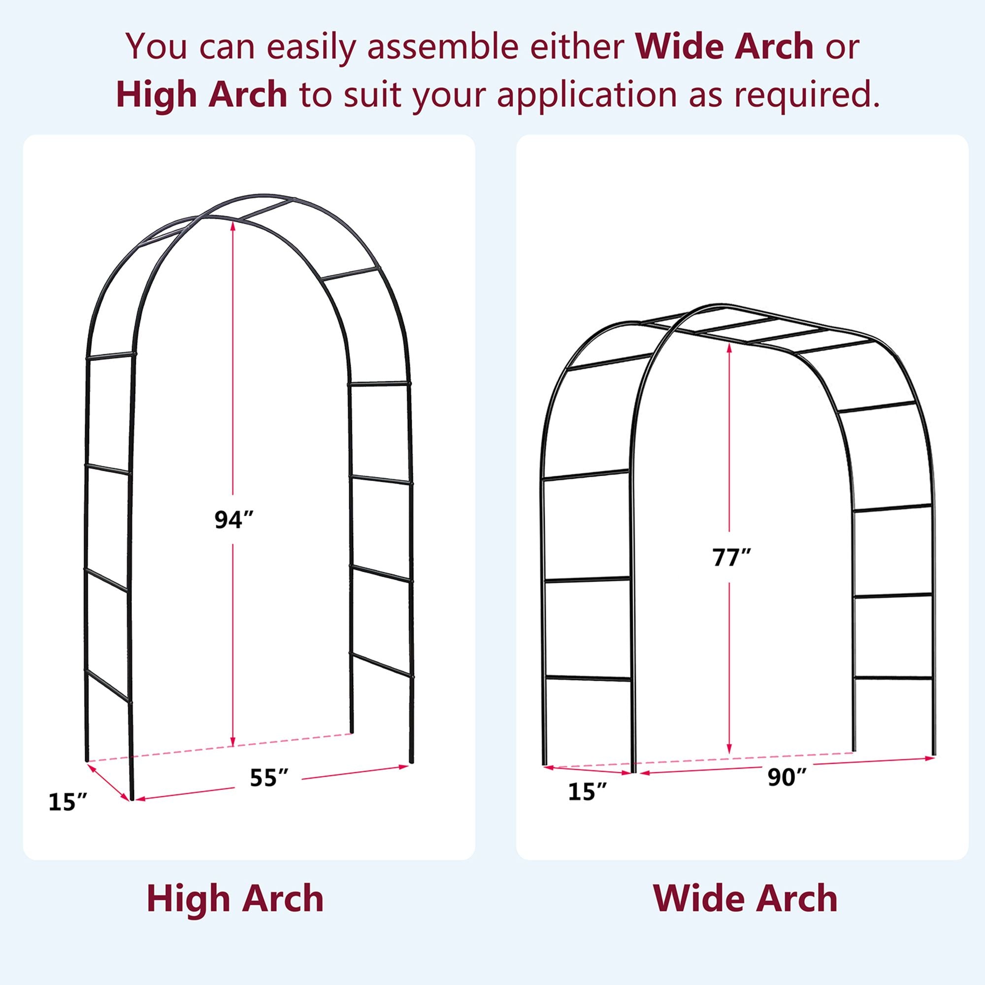 Metal Garden Arch Trellis