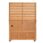 Large Garden Potting Bench with Lockable Wheel and Storage