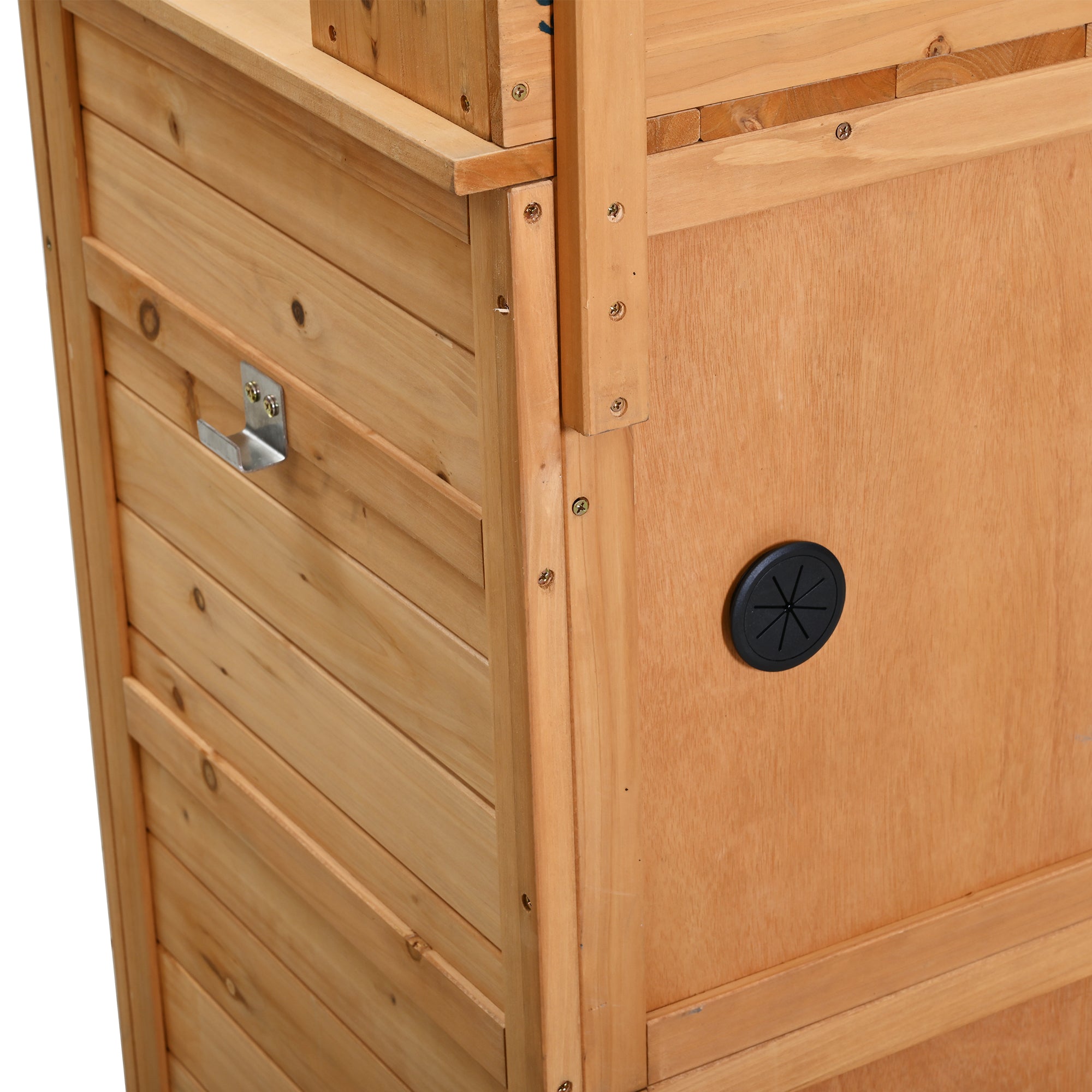Large Garden Potting Bench with Lockable Wheel and Storage